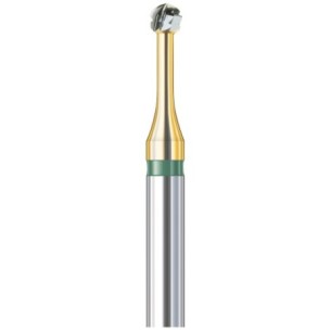 Micromoteurs et Fraises Fraise Nitrure de Titane Diamètre 1 mm 1SXM Forme Boule Hélicoïdales