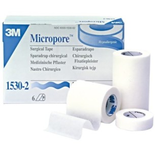 Sparadrap Chirurgical Micropore 3M avec Dévidoir Usage Unique et Accessoires