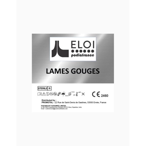 Lame de Gouge Inox Stérile Eloi x100