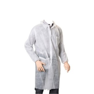 Blouse Polypropylène Blanche Usage Unique et Accessoires