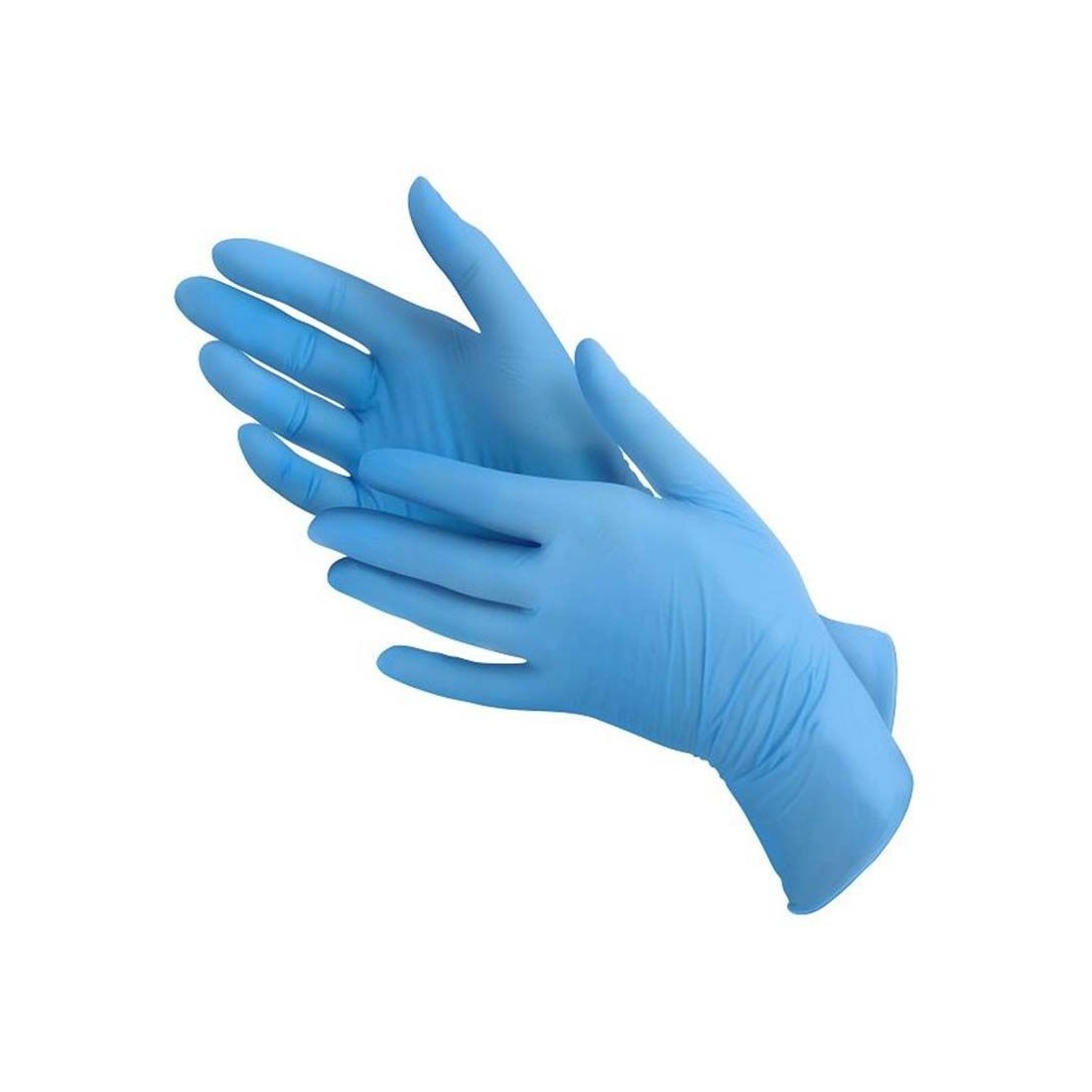 Gant nitrile bleu sans poudre, lot de 10 pièces soit 5 paires