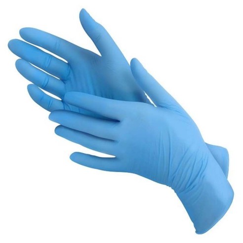 Gants Nitrile Non Poudrés Bleu Taille S 6/7