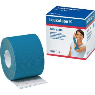 Bande Adhésive Elastique Leukotape K Bleu Usage Unique et Accessoires