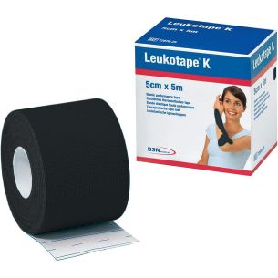 Bande Adhésive Elastique Leukotape K Noir Usage Unique et Accessoires