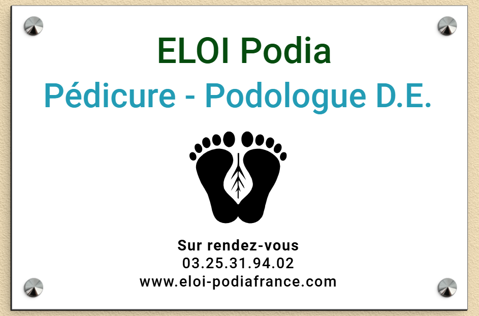 Plaque installation podologue
